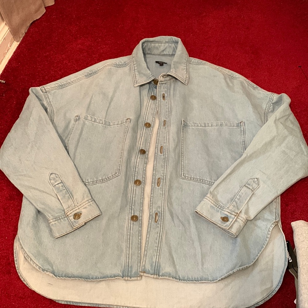 Express Oversized Denim Shacket